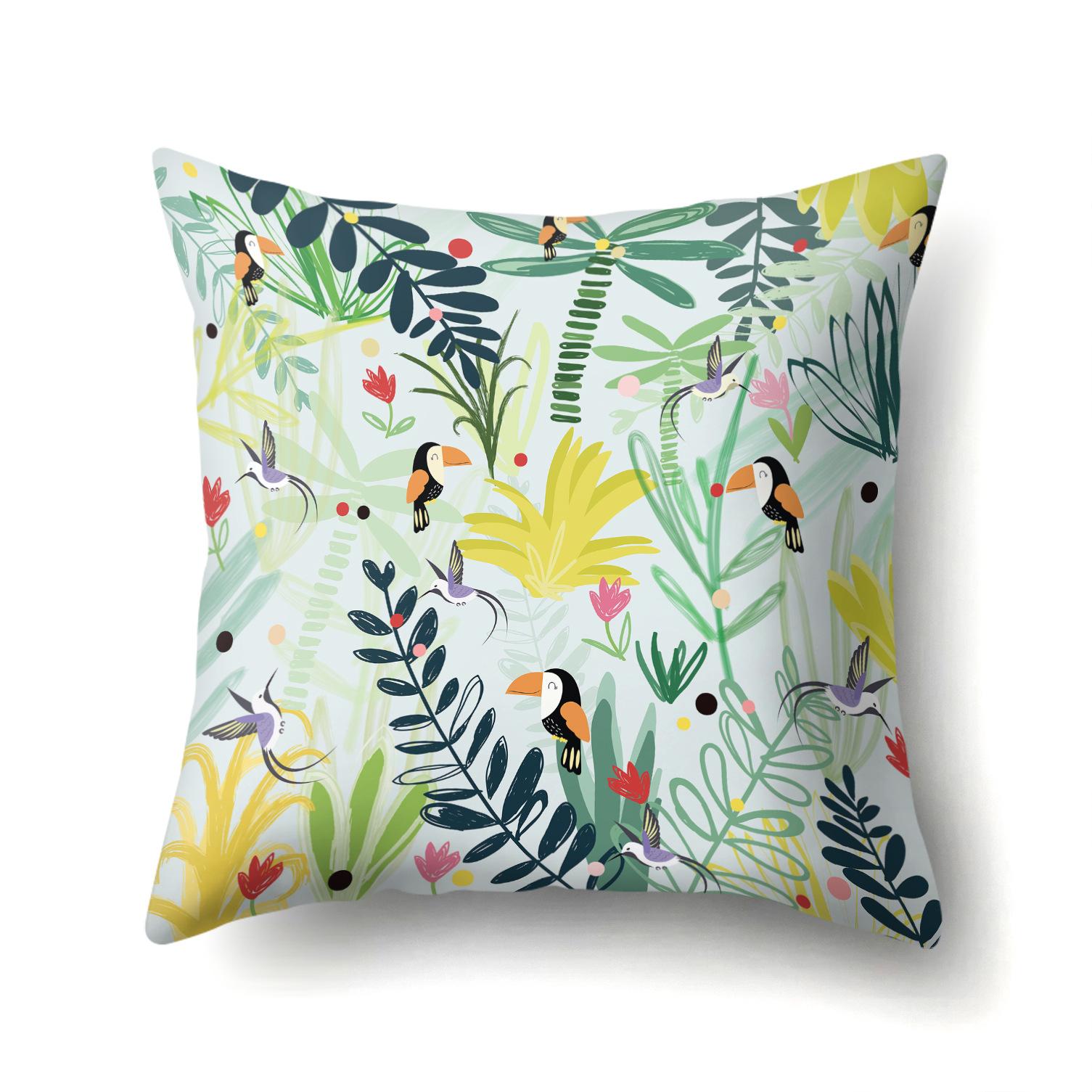 

Animal Single-sided Pillowcase Office Hug Pillowcase Waist Pillowcase Polyester Simple Sofa Pillowcase 45Cm without pillow core