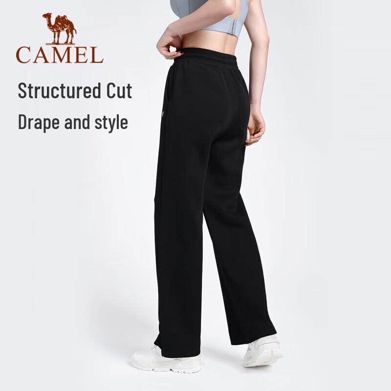 Camel Women's High-Waist Loose Straight-Leg Pants