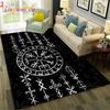 Nordic Viking Odin Valhalla Valknut Carpet Rug for Bedroom Living Room Home Sofa Decoration,Children Game Large Decor Floor Mat