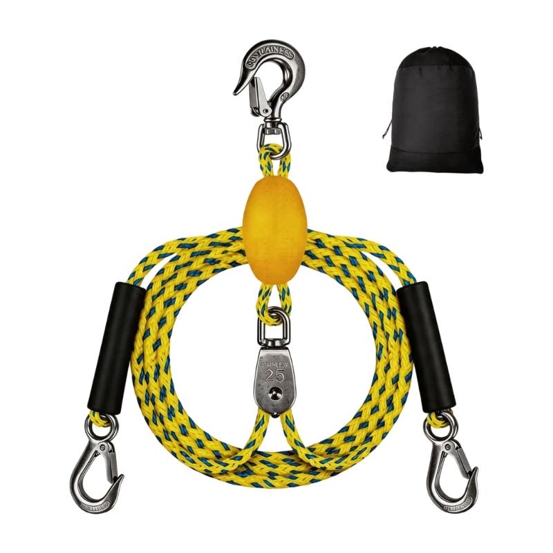 Heavy Type Boats Tow Rope With Stainless Steel Connector Water Sports Tow Line For Kayaks Ski And Small Yachts