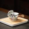 Chinese Kung Fu Ceramic Tea Set Portable 360 Rotation Teapot Travel Tea Set Creative Household Teacup Teaware Sets Gift Box