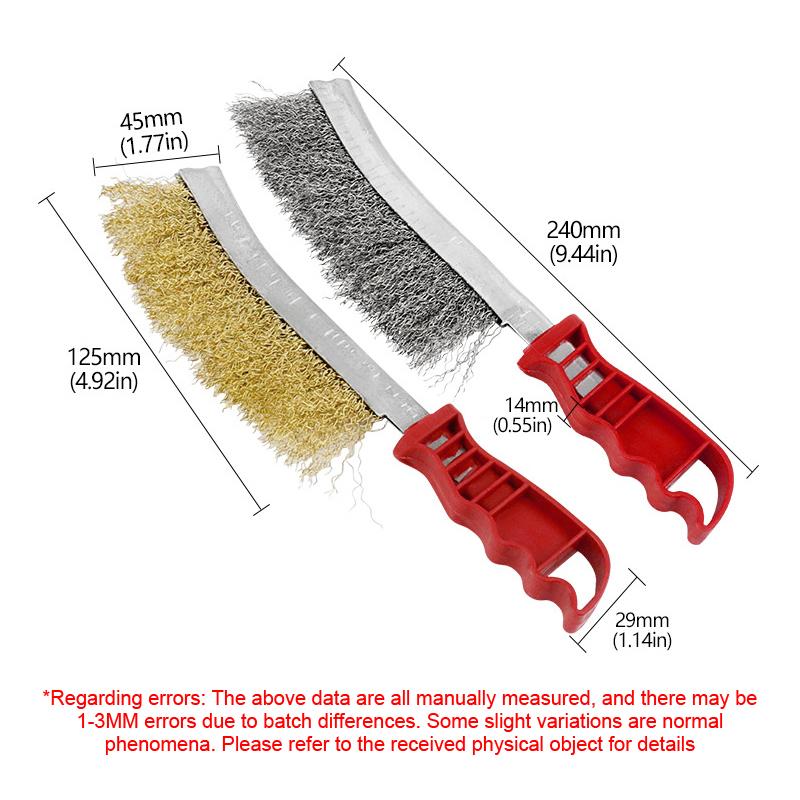 Multifunctional Wire Brush Copper Plated Stainless Steel Brush Cleaning Brush Metal Rust Removal Brush For Cleaning Bbq Grill