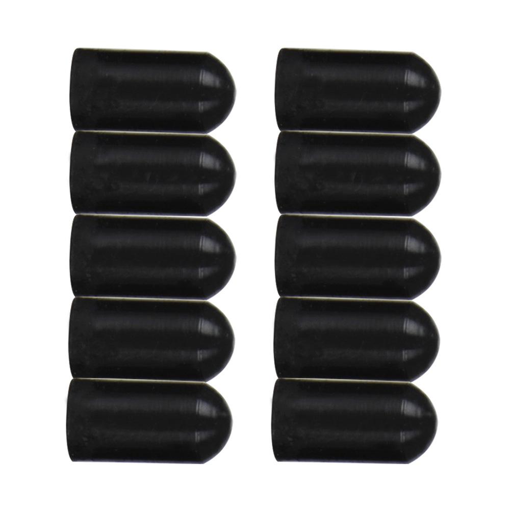 

10Pcs Drumstick Mute Tips Silicone Protective Caps for Quiet Practice Fits Standard Drumsticks Drum Stick Silent Tip Protector чорний
