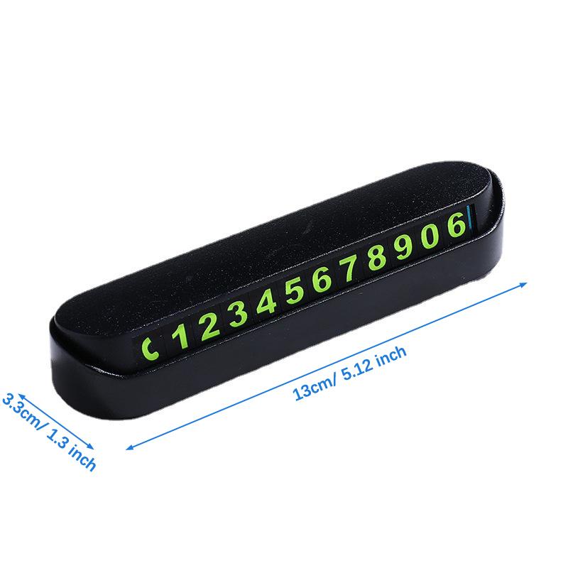 Luminous Car Temporary Parking Card Phone Number Hidden Stop Sign Card