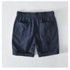 Summer Fashion Men's Shorts Youth Beach Baggy Short Pants Casual Solid Color Thin Cotton Linen Elastic Waist Shorts Breathable