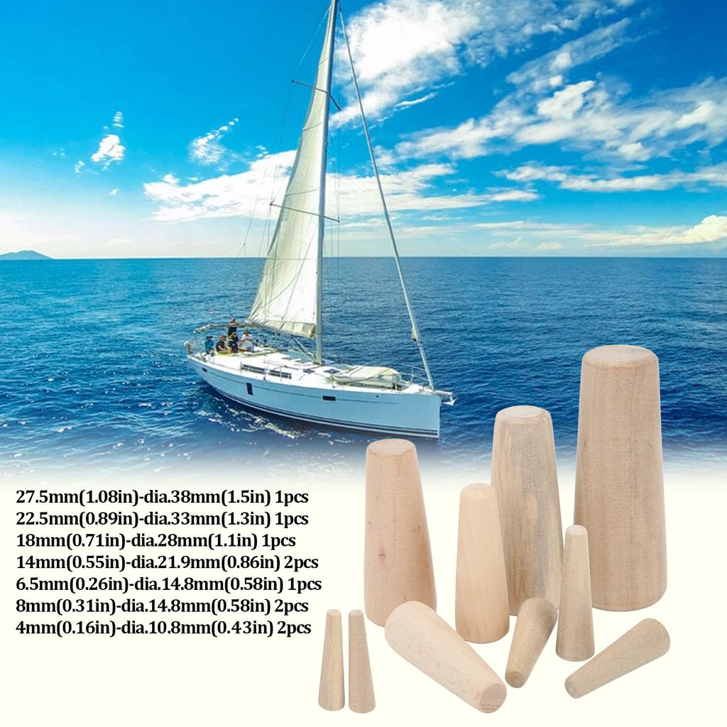 Marine Tapered Thru Hull Emergency Soft Wood Plugs Drain Plug for Boat Yacht Conical Soft Wood Plugs Boat Soft Wood Plugs
