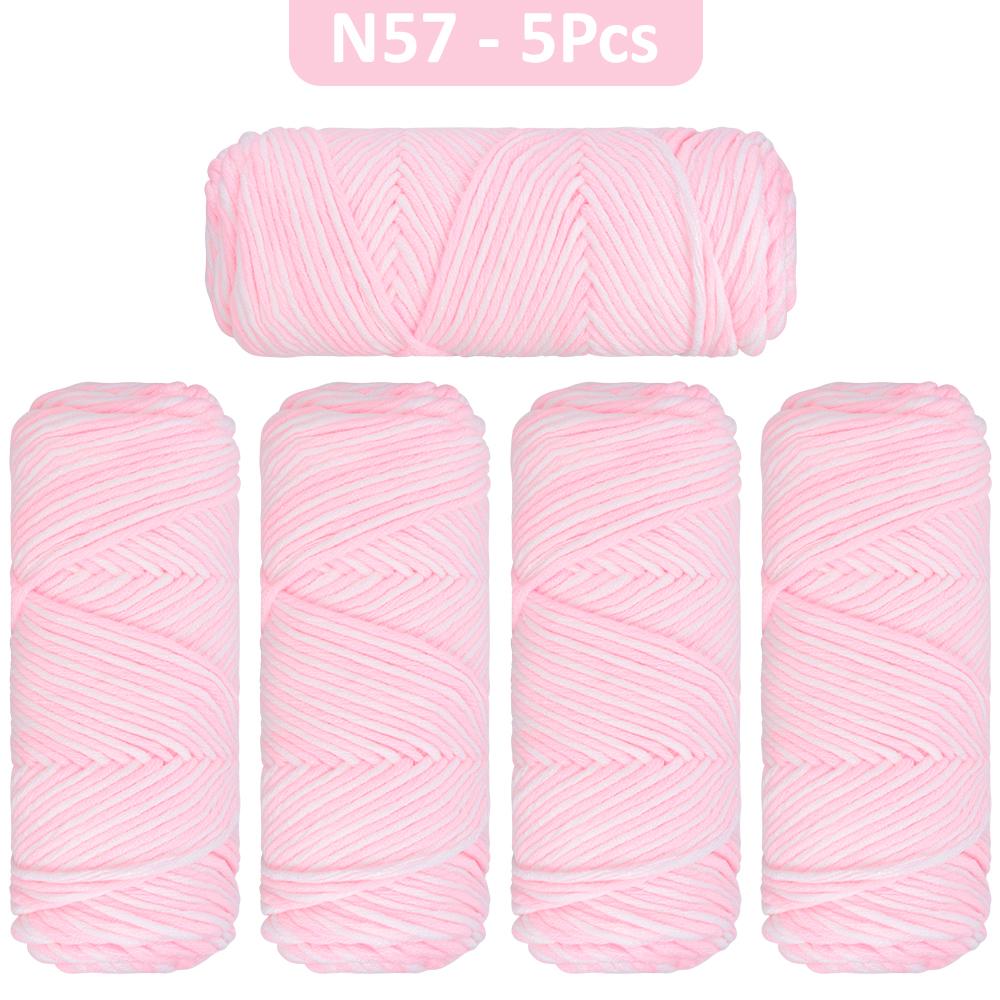

5pcs/pack Multicolor Gradient Yarn Balls, Soft Acrylic Yarn Threads, DIY Hand-Knitted Fashion Sweater, Scarf, Hat Crafting Kit