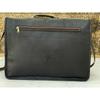 Men's Genuine Vintage Black Leather Messenger Bag Shoulder Laptop Briefcase