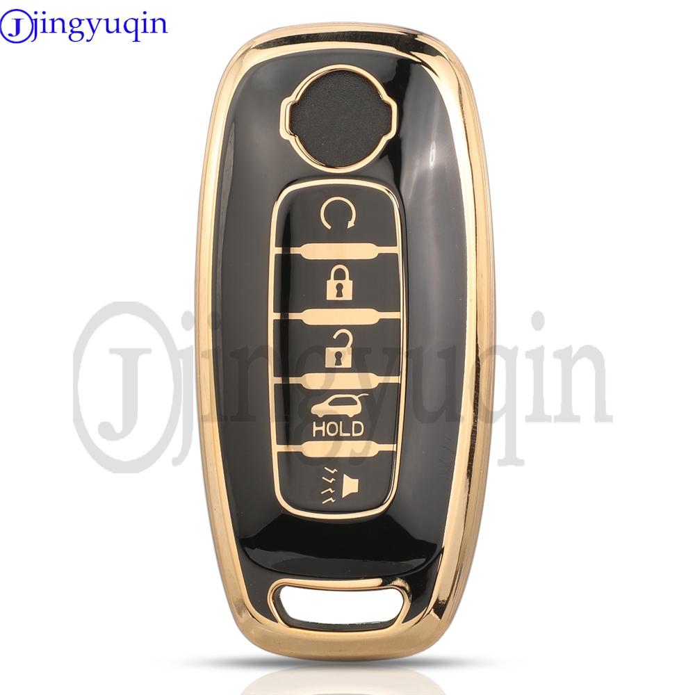 Jingyuqin Soft Tpu Car Key Case 3/4/5 Buttons For Nissan Rouge Kicks Pathfinder J12 Ariya Altima Rogue Qashqai Bluebird Sylphy