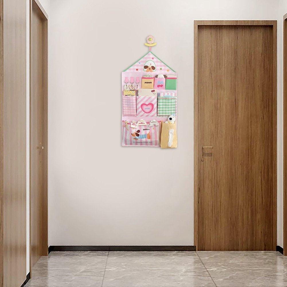 Hanging Storage Bag with Storage Pockets, Wall Hanging Storage Bag Oxford Cloth Waterproof Fabric, Wall Mounted Over