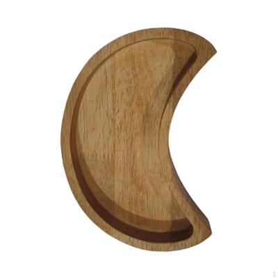 Plateau de service en bois Plat Décoration de maison pratique Forme de croissant de lune Fruit