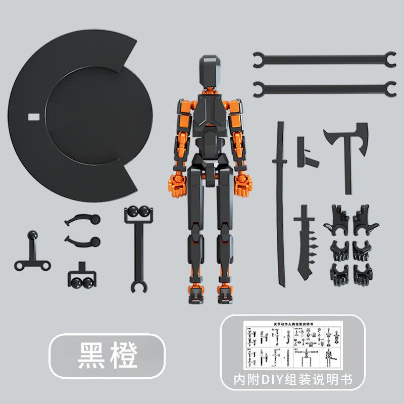 Lucky Man Toy Building Block Assembly Robot Multi-jointed Man Movable Decompression Doll Hand Figure Variety Model Ornament