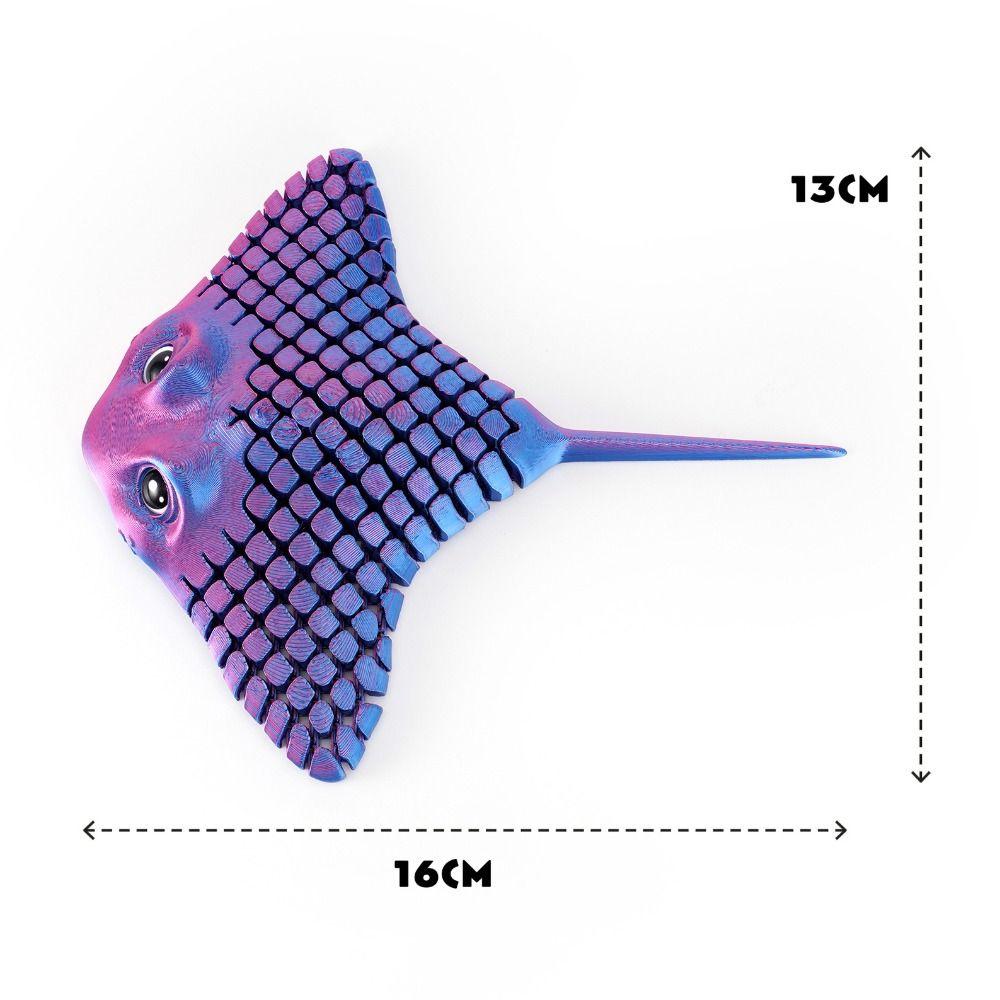 10 Colors Aquatic Animal Desktop Ornaments Plastic Bionic Manta Ray Stingray Toy  Children's Toy