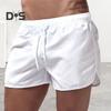 Sommer Low Rise Elastischer Bund Kordelzug Strand Surfen Shorts Atmungsaktive Seite Unregelmäßige Trim Männer Bademode Shorts