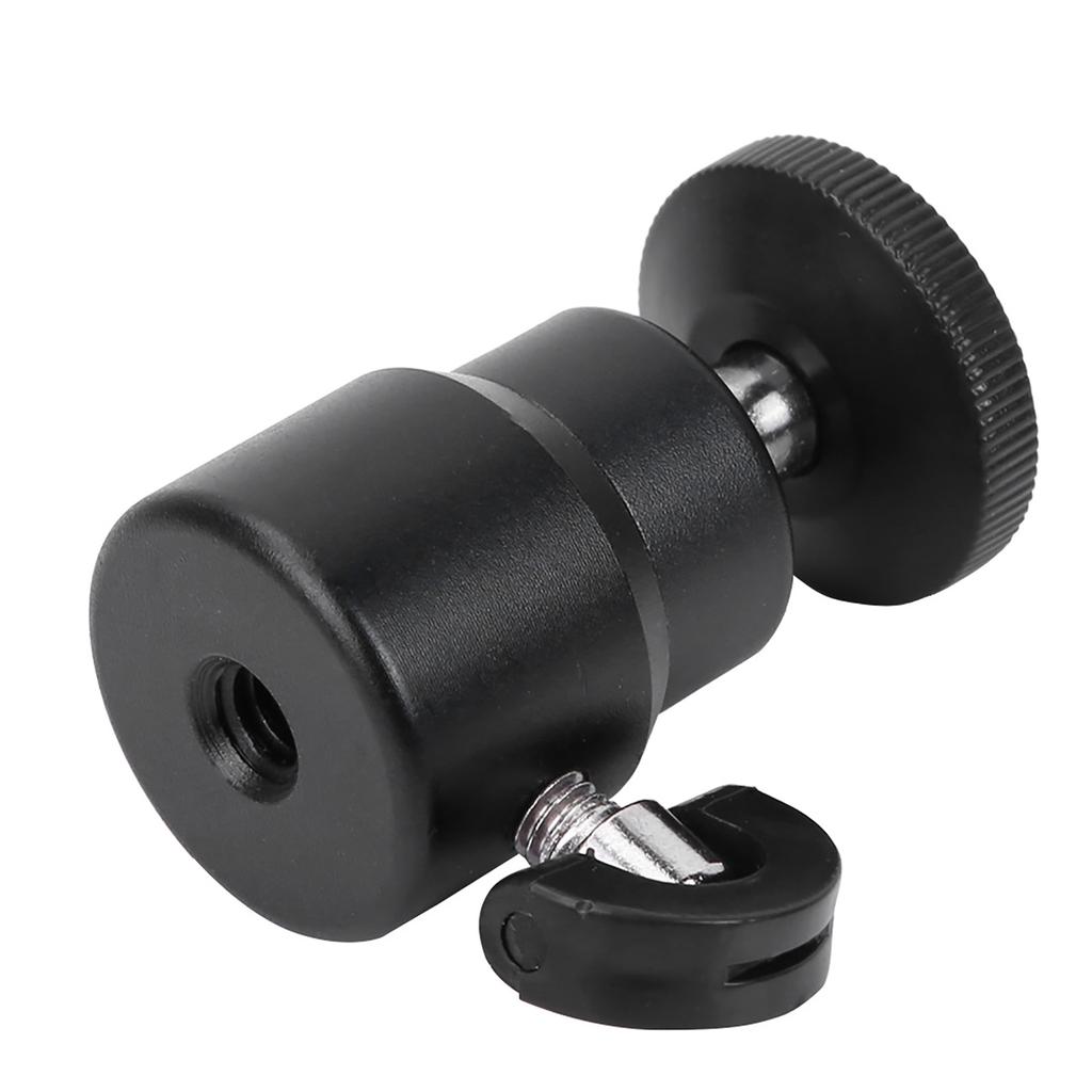360 degrees Rotation Mini Ball Head Ballhead 1 4 Screw Mount Stand for DSLR Camera Camcorder(Black)