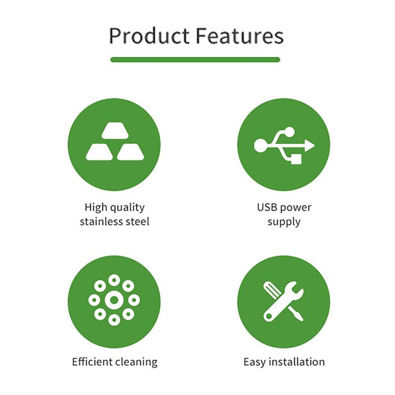 Fish Tank Electric Oil Removal Film Stainless Steel USB Filter Planted Aquarium Water Surface Mini Oil Film Processor