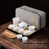 Chinese Mutton-fat Jade White Porcelain Gongfu Tea Set