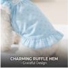 Lightweight Printed Pet Dress, Breathable Summer Skirt for Small Dogs & Cats, Cute Floral Style, Multi Sizes for Daily Wear & Photos