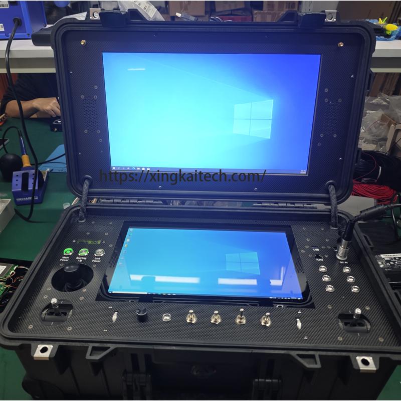 FPV Drone Dual Screen Ground Station With Built-in Remote Telemetry And Pod Remote Control Technology