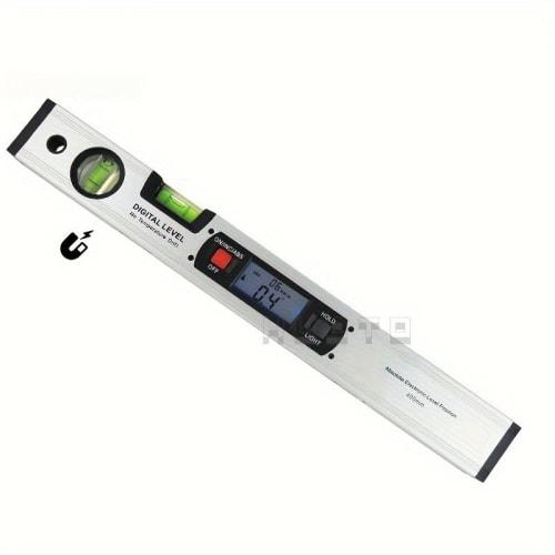 Digital Level, Aluminum Alloy, Multi-Function Angle Meter with High-Precision Display, Level and Inclination Measurement, Shock-Resistant, 400mm, LCD