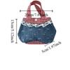 Bow Denim Plaid Handbag Korean Style Cute Coin Purse Portable Fresh Lace Handbag  Travel