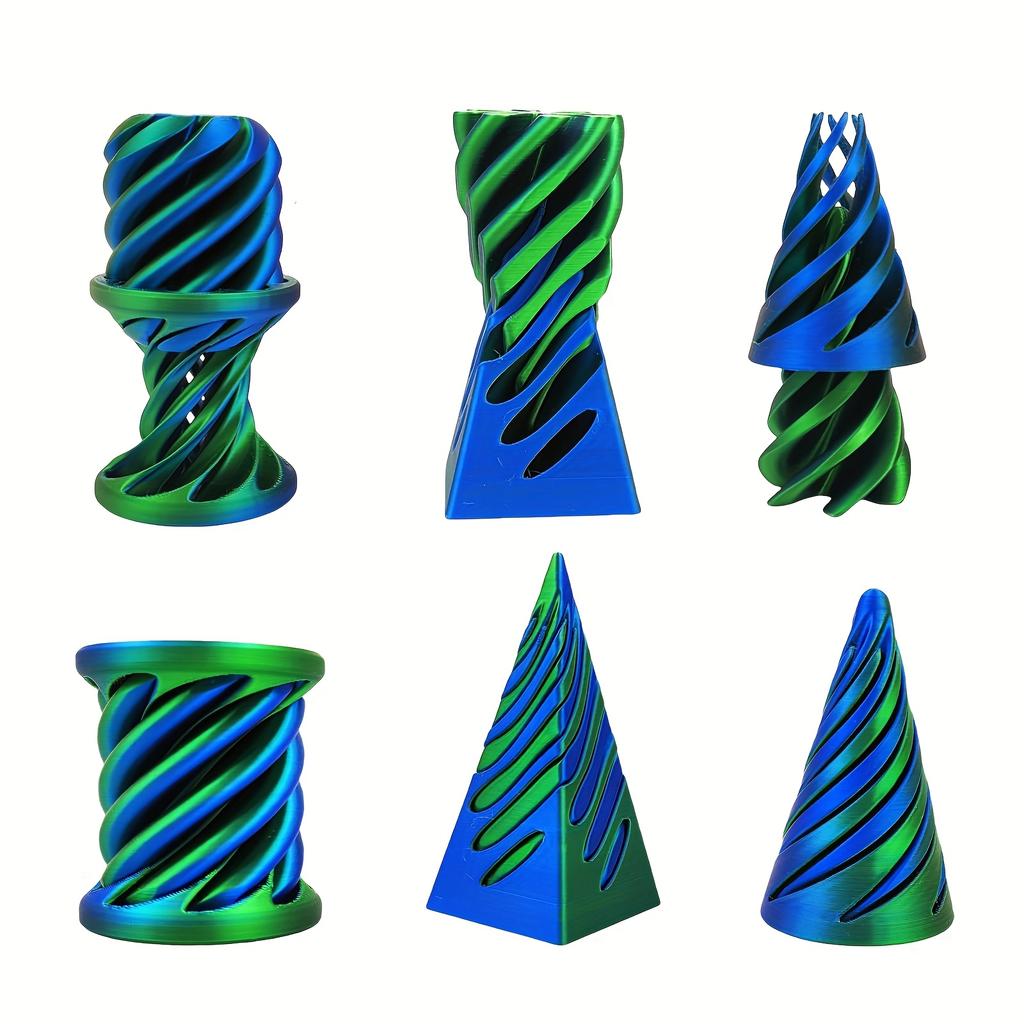 3Pcs Bendable Conical Spiral Stress Relief Desk Toys Playsets Playset