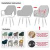 Soft Velvet Dining Chair Cover Elastic Washable Chair Slipcover Warm Seat Anti-slip High Armchair Cover