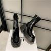 Internet celebrity leather boots women's platform high heel boots 2025 spring and summer new European and American high tube elastic thin boots