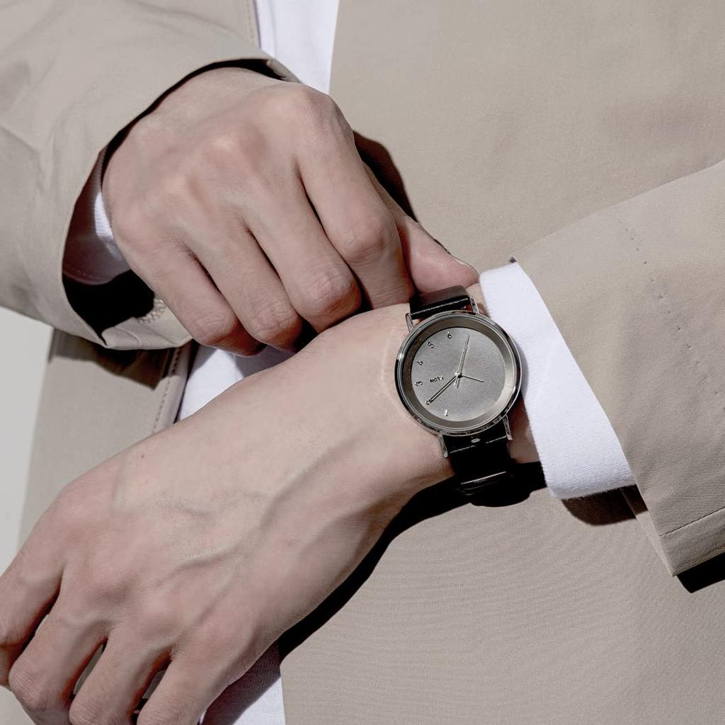 KLON Slim Solar Watch for Men and Simple 38mm Replacement Strap SLIM SOLAR STYLE CONNECTION FIRST 38mm Women, Set, -STRAP SET-