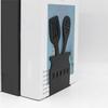 A20F-Decorative Hollow-Out Bookends For Art Hourglass Design Metal Book Stan