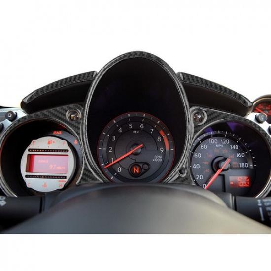 Carbon Fiber Dashboard trument Cluster Panel Cover For Nissan 370Z 2009-