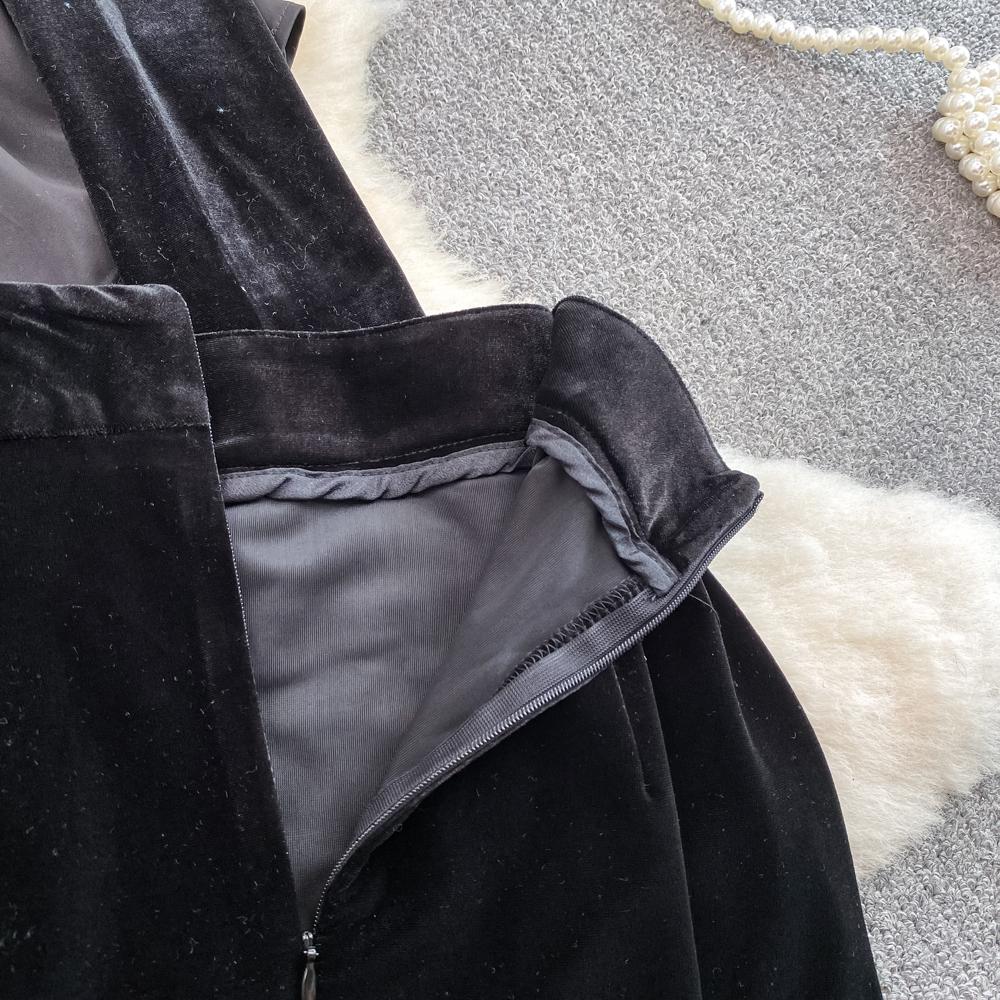 Sweet Casual Two Piece Set Women Ruffles Patchwork Shirts Solid Color High Waist Skirts Suits Autumn Winter Fashion Party Sets