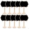 10 Pack Mini Rectangle Wood Chalkboards, Blackboard with Stand for Wedding, Graduation Supplies, ,