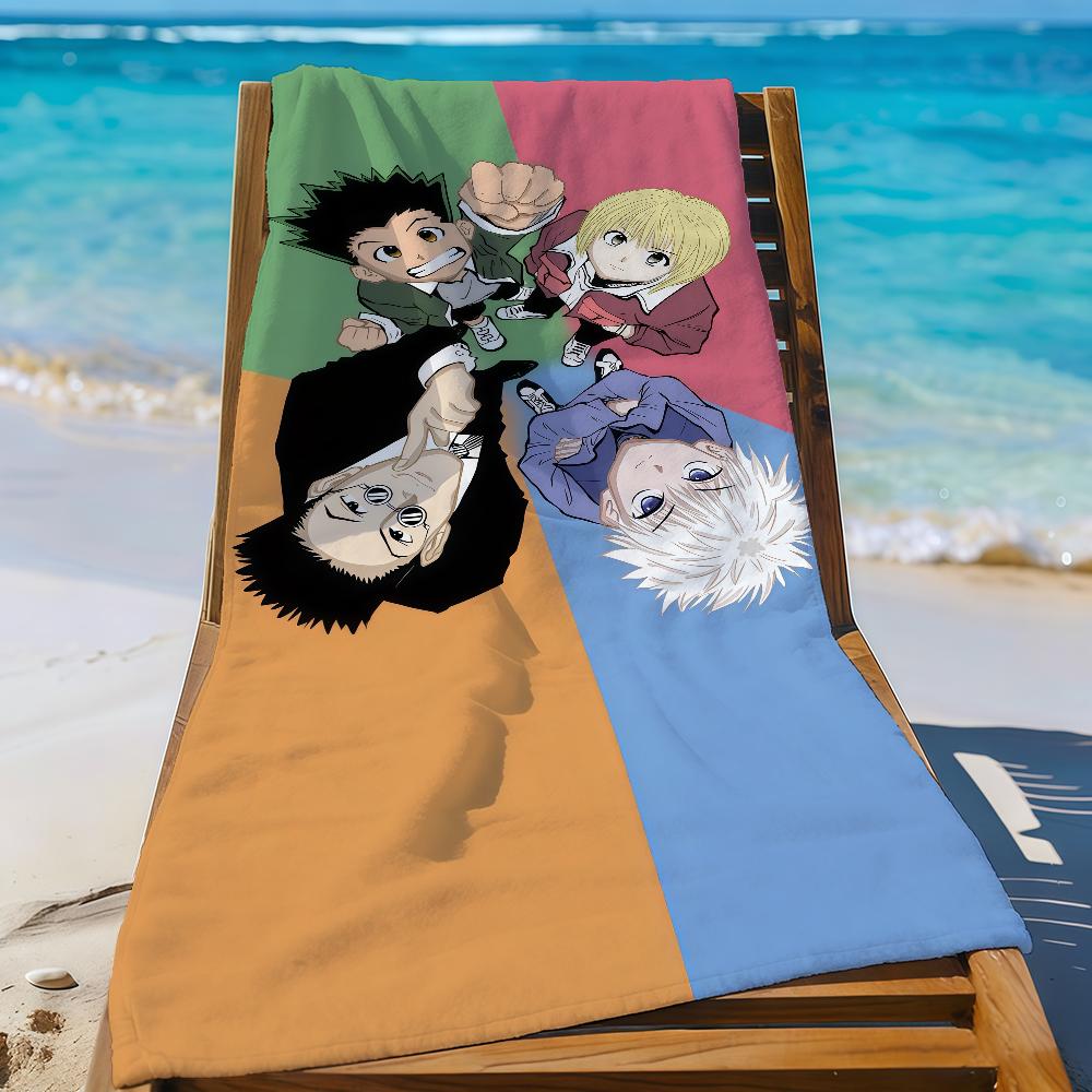 

Anime H-Hunter X H-Hunters Towel Sports Quick Dry Travel Camping Gear Sandproof Soft Light Large Beach Towel W30*H60(CM)