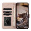Imprinted Wall Cats Phone Leather Case for iPhone 14,Wallet Stand Full Protection Cover with Strap