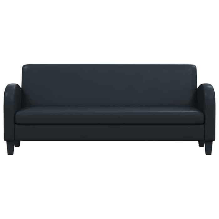 VidaXL 3-seater Sofa Faux Leather Black