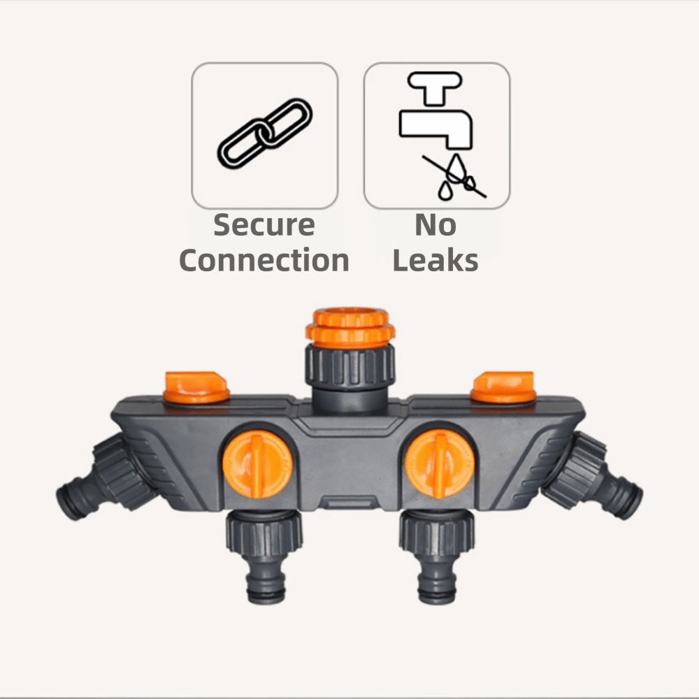 Four Independent Switches Hose Diverter Faucet Hose Connector One In Four Out  Outdoor Watering