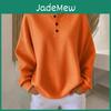 Ein einfarbiger, neuer, lockerer Pullover mit modischem Rundhalsausschnitt für Herbst und Winter