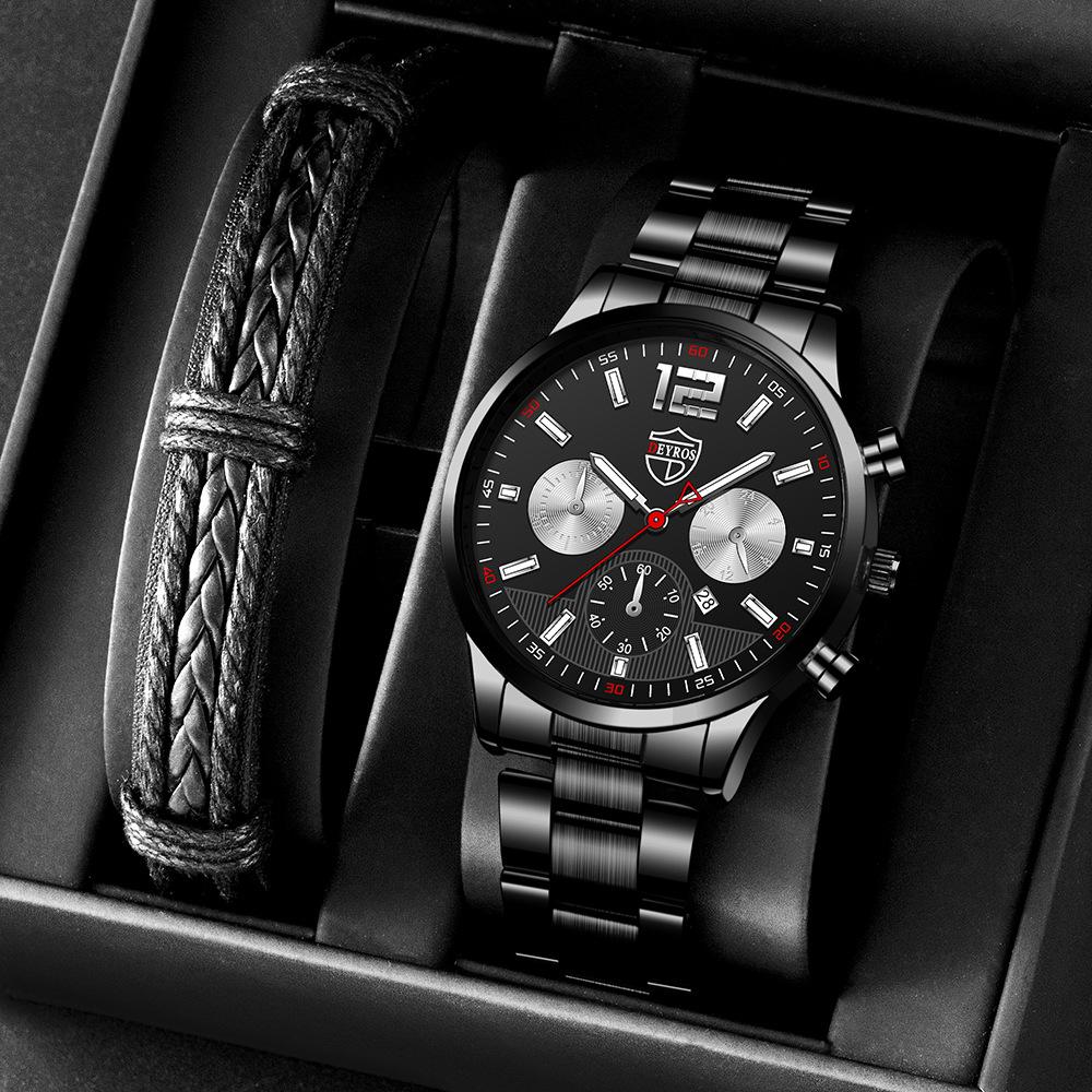 Stainless Steel Strap Luminous Calendar Men'S Watch Automatic Quartz Watch