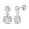 925 Sterling Silver Sunflower Tassel Stud Earrings - Light Luxury High-End Jewelry