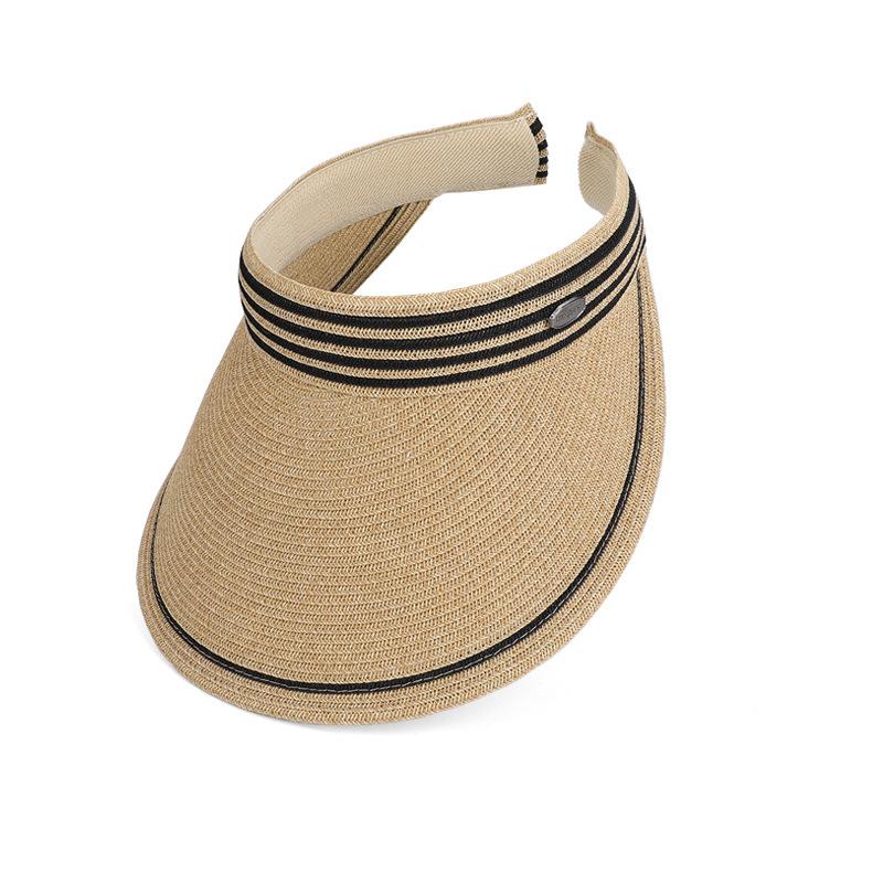 Straw Empty Top Hat Summer Outdoor Travel Sun Hat Women's Big Brim Sun Hat