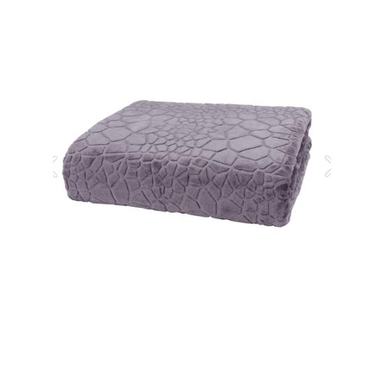 Meave Double Embossed Blanket - Ash Purple