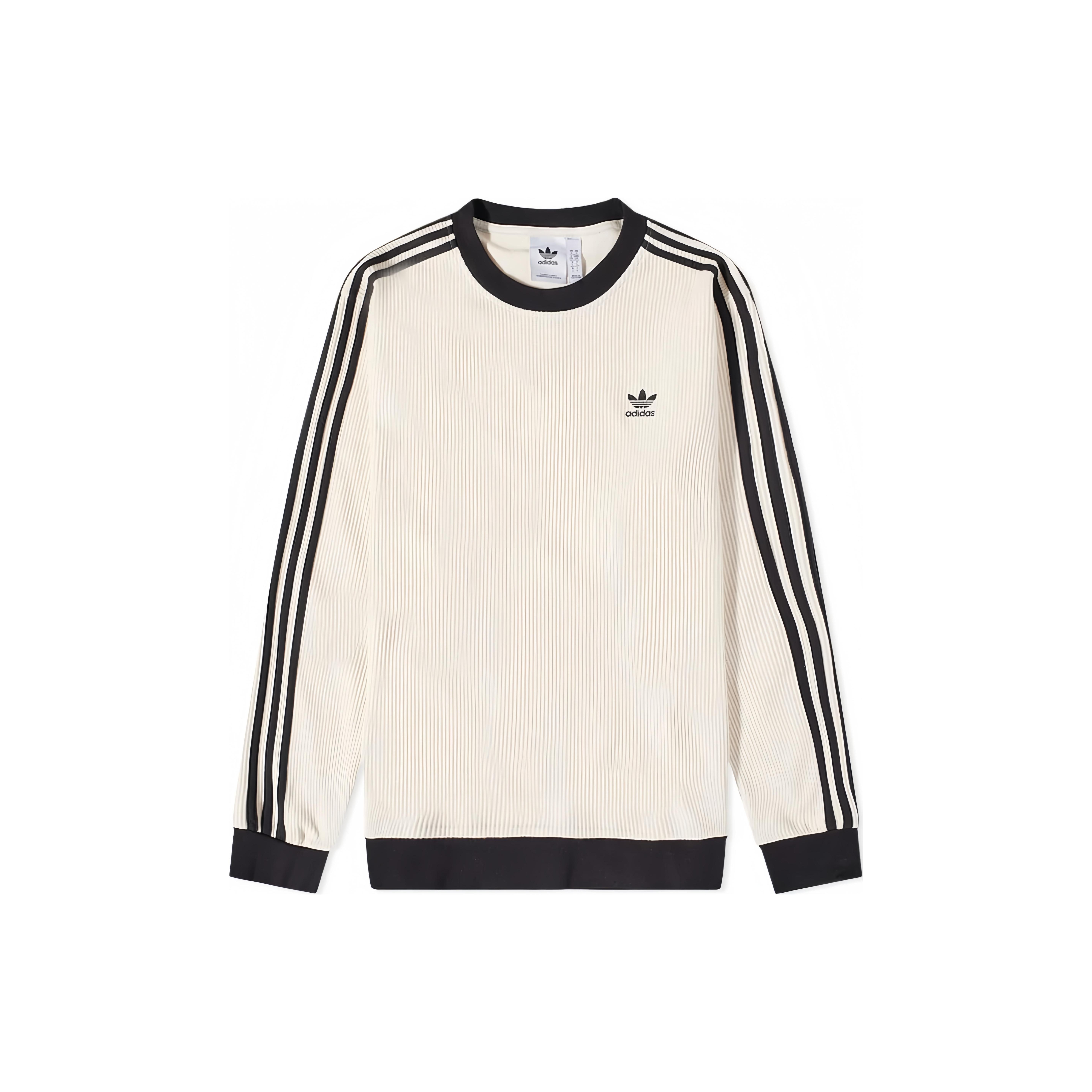 

Мужская толстовка с круглым вырезом Adidas Originals Trefoil Retro с тремя полосками, белые топы HA9309 L