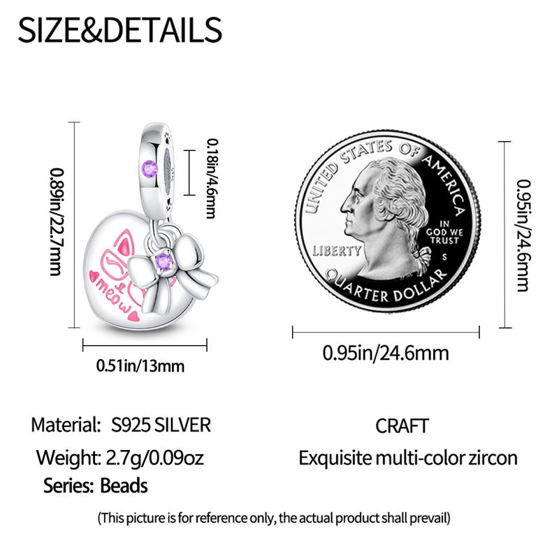 Charms Original Copper Heart Pet Charm Pendant Beads Fit Bracelet Diy Fine Gift Women Delicate Jewelry Accessory