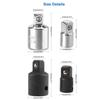 1/4" & 1/2" Chrome Vanadium Steel Ratchet Socket Extension Conversion Kit Socket Adapter and Reducer Set