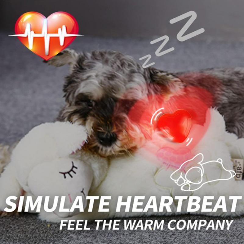 Puppy Heartbeat Box Soothing Hug Toy Dog Simulated Heartbeat Pet Plush Toy Heart-Shaped Heartbeat Box Training Aid Relief Sleep