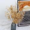 Golden Floral Bouquet: Ginkgo Leaves, Eucalyptus, Red Holly Berries - New Year Lucky Decoration Ornaments