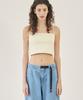 Midnight 12 Am Crop Sleeveless - Yellow