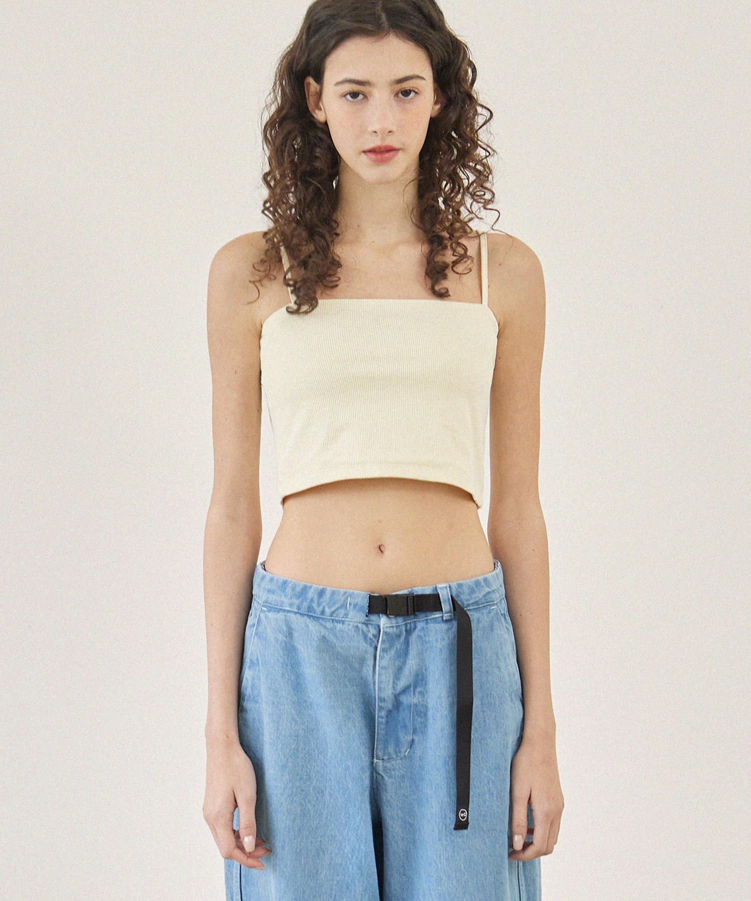 Midnight 12 Am Crop Sleeveless - Yellow 0(Free)