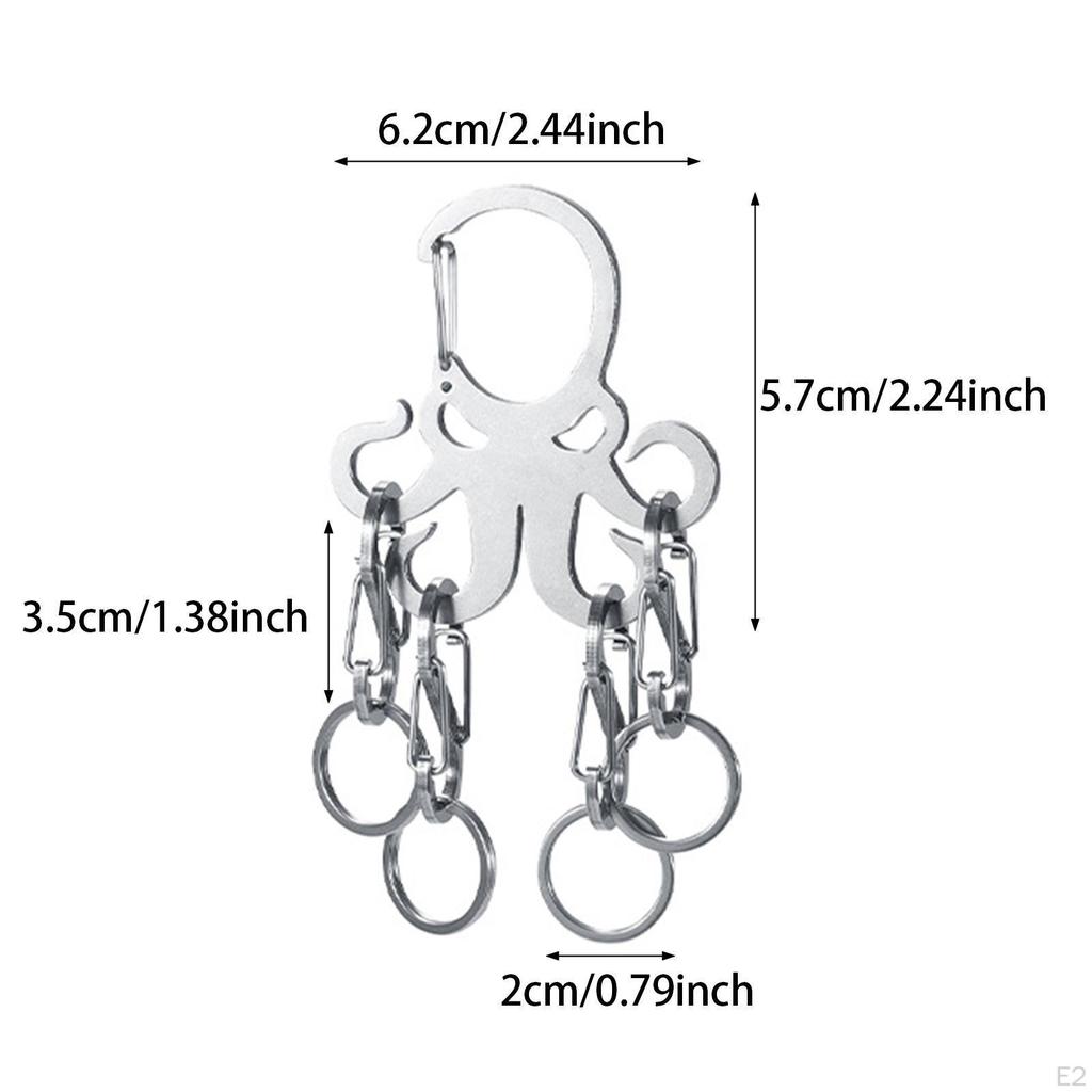 Carabiner Keychain Clip Set Organizer Easily Add and Remove Sturdy for More Keys Key Rack